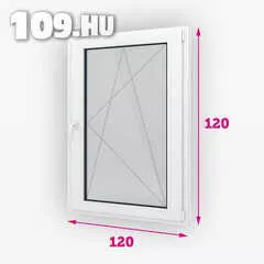 Műanyag ablak balos bukó-nyíló 120 x 120 cm