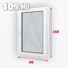 Műanyag ablak bukó-nyíló balos 90 x 150 cm